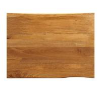 Ziaphsol Dessus de Table en Bois Massif de manguier 110x80x3,8 cm Bord Vivant pour Bureau Salle à Manger Cuisine extérieur Support Robuste