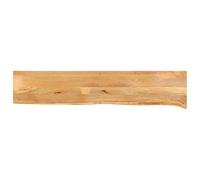 Ziaphsol Dessus de table en bois massif de manguier 140x40x2,5cm avec bord vivant rustique pour cuisine salle salon bureau extérieur intérieur