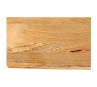 Ziaphsol Dessus de table en bois massif de manguier 60x40 cm avec bord vivant rustique pour cuisine, salle à manger ou bureau, support durable et facile à nettoyer