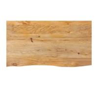 Ziaphsol Dessus de table rectangulaire en bois massif de manguier 120x60cm avec bord vivant naturel pour cuisine salle à manger extérieur intérieur support de bricolage et rénovation