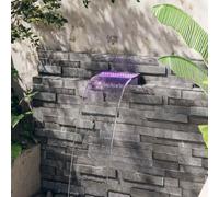 Ziaphsol Déversoir pour Cascade de 30 cm avec LED RVB en Acrylique pour étang, Piscine ou Bassin extérieur ou intérieur, décoration Zen Relaxation Ambiance, éclairage coloré