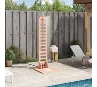 Ziaphsol Douche d'extérieur en bois de Douglas massif et acier inoxydable, hauteur réglable de 223 cm, pommeau de douche rotatif, résistant aux intempéries, pour jardin, piscine et spa