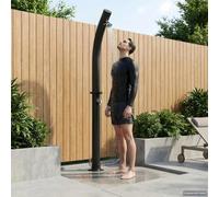 Ziaphsol Douche solaire avec pommeau de douche 20 l PVC ABS alliage de zinc noir, résistant aux intempéries pour jardin et terrasse, tête rotative, réglage facile de la température, convient pour