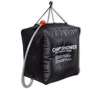 Ziaphsol Douche solaire de camping 40 l en PVC, pliable et portable, douche solaire avec douchette, tuyau et suspension pour camping, randonnée, festival, plage, jardin, hygiène mobile