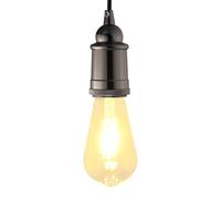 Ziaphsol Douilles de Lampe E27 2 pièces en Aluminium Noir Brillant pour Suspension luminaire plafonnier Applique Spot Rail câble décoration intérieure