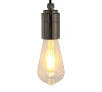 Ziaphsol Douilles de Lampe E27 en Aluminium Noir Brillant 2 pièces pour Suspension luminaire plafonnier Applique Spot Rail câble Cordon Rosace Fixation décoration intérieure
