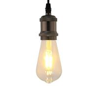 Ziaphsol Douilles de Lampe E27 Noires Brillantes 2 pièces en Aluminium pour Suspension luminaire plafonnier Lustre Applique Rail câble Cordon Rosace Fixation Adaptable intérieur