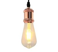Ziaphsol Douilles de Lampe en Aluminium Bronze ou Rose E27 Lot de 2 Supports de Suspension pour luminaires Lustre Applique plafonnier Spot Rail câble Cordon Rosace Crochet Fixation Adaptateur avec