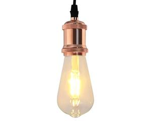 Ziaphsol Douilles de Lampe en Aluminium Bronze ou Rose E27 Lot de 2 Supports de Suspension pour luminaires Lustre Applique plafonnier Spot Rail câble Cordon Rosace Crochet Fixation Adaptateur avec