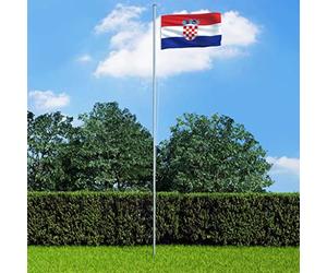Ziaphsol Drapeau de la Croatie 90 x 150 cm en polyester avec œillets en laiton, bords renforcés, pour jardin, balcon, terrasse, événements sportifs, fêtes et articles de fan
