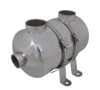Ziaphsol Échangeur de chaleur de piscine 292 x 134 mm en acier inoxydable SS304 28 kW pour jacuzzi, spa et piscine, 25 tuyaux, raccord G1 1 2", transfert de chaleur efficace pour accessoires de