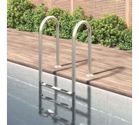 Ziaphsol Échelle de Piscine en Acier Inoxydable 304 54x38x158 cm avec marches antidérapantes, Rampe de sécurité pour baignade, entrée Sortie Facile, adaptée pour Spa et Bassin enterré