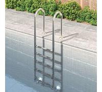 Ziaphsol Échelle de Piscine en Acier Inoxydable 304 54x38x211 cm avec marches antidérapantes pour entrée Sortie sécurisée, adaptée pour Spa, Bassin enterré ou Hors Sol, Fixation Robuste