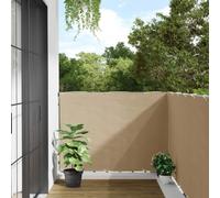 Ziaphsol Écran de Balcon Beige 120 x 600 cm, Tissu Oxford Enduit PU, Protection UV et Pluie, Oeillets en Aluminium, Corde 24 m Incluse pour terrasse, Jardin, extérieur, intimité et abri du Vent