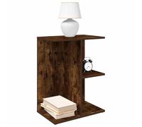 Ziaphsol Elegant 2-Piece Smoked Oak Bedside Tables Measuring 46.5x29x61cm Crafted from Durable Engineered Wood Ideal for Bedroom and Living Room Decor Furniture