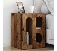 Ziaphsol Elst Vintage Wooden Bedside Table Set 2 Pieces with Storage Shelves Durable Scandinavian Style for Bedroom Small Spaces Ideal for Nightstand Lamp Alarm Clock Decor