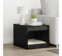 Ziaphsol Enceinte pour bac à litière pour Chat en Bois d'ingénierie Chêne Noir Robuste, Design Moderne pour intérieur Salon ou Chambre, Espace Pratique et esthétique pour Animaux