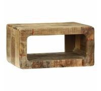 Ziaphsol Ensemble de 3 meubles TV bas avec étagère, en bois massif de mangue, marron, 100 x 30 x 32 cm, pour salon, home cinéma