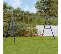 Ziaphsol Ensemble de balançoire extérieur pour Jardin avec trapèze et sièges réglables pour Enfants de 3 à 10 Ans Structure Robuste en Acier Peinture résistante à la Rouille activités motricité et