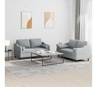 Ziaphsol Ensemble de canapés 2 pièces avec Coussins Gris Clair en Tissu Durable pour Salon séjour Chambre Bureau mobilier modulable et Relax avec Coffre Rangement idéal pour Espace Moderne ou Vintage