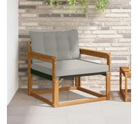 Ziaphsol Ensemble de canapés d'extérieur modulable en Bois d'acacia Massif, canapé Fauteuil Pouf Angle Module siège Banquette Sofa avec accoudoir Dossier