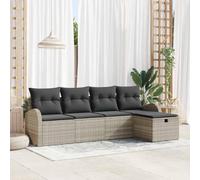 Ziaphsol Ensemble de canapés en rotin synthétique avec coussins, modulaire, résistants aux intempéries, compartiments de rangement, résistants aux UV, cadre en acier revêtu par pulvérisation pour