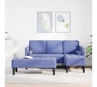 Ziaphsol Ensemble de canapés modulables avec Coussin Bleu Denim en Polyester Durable pour Salon Contemporain, Convertible en lit ou Espace détente, idéal pour séjour, Chambre ou Bureau
