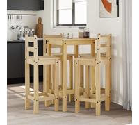Ziaphsol Ensemble de Meuble Salle à Manger en Bois de pin Massif Table et chaises pour Cuisine Salon séjour Convivial