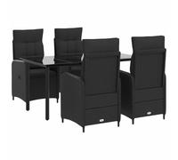 Ziaphsol Ensemble de Tables Basses avec Coussins et oreillers 5 pièces en rotin PE et Acier thermolaqué 160x80x74 cm pour Salon, Chambre, Salle à Manger, Bureau, entrée
