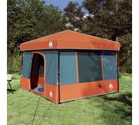 Ziaphsol Ensemble de Tentes de Camping avec Toit 2 pièces Gris et Orange pour Jardin et Terrasse, Tente Igloo Durable, Facile à Monter, Idéal pour Randonneurs, Bivouac, Camping, Trekking et Festivals