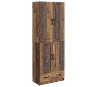 Ziaphsol Ensemble Meuble Salon Bois Ancien 2 pièces Bois d'ingénierie Table Chaise Rangement Polyvalent pour Maison Salle à Manger Bureau détente