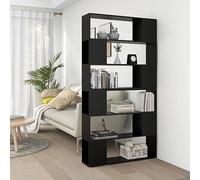 Ziaphsol Étagère à livres noire - 100 x 24 x 188 cm - En bois robuste - Avec beaucoup d'espace de rangement - Idéale pour livres, DVD, décoration, comme organiseur cube