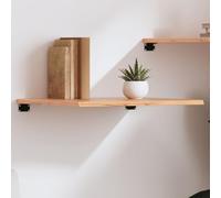 Ziaphsol Étagère Murale en Bois de chêne Massif Marron Clair 60x60x2 cm Support Support de Rangement Flottant Design pour Salon Chambre Cuisine Salle de Bain Bureau avec Bord Vivant