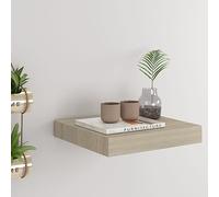 Ziaphsol Étagère murale flottante, couleur chêne, 23 x 23,5 x 3,8 cm, panneau nid d'abeille MDF, support invisible, design moderne, pour livres et décoration, étagère simple