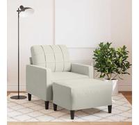 Ziaphsol Fauteuil avec Repose-Pied crème en Velours, canapé modulable scandinave, Relax inclinable, Convertible en lit, idéal pour Salon séjour Chambre Bureau