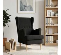 Ziaphsol Fauteuil bouclé moderne noir avec cadre en métal en bois robuste, dossier ergonomique, accoudoir de salon confortable, pivotant et réglable pour salon, chambre à coucher, bureau, détente