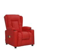 Ziaphsol Fauteuil de Massage électrique Rouge Bordeaux inclinable Simili Cuir Relaxant avec Repose-Pied et télécommande pour Salon séjour Chambre Senior Confort