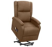 Ziaphsol Fauteuil de Relaxation Marron avec Fonction releveur électrique inclinable et réglable pour Salon séjour Chambre Lecture détente Senior autonomie Confort