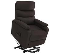 Ziaphsol Fauteuil de Relaxation Marron foncé Tissu inclinable releveur électrique motorisé pour Salon Chambre Senior Confort détente