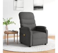 Ziaphsol Fauteuil électrique Relaxant Gris foncé avec Massage, réglable et inclinable, pour Salon, Chambre ou séjour, doté d'une télécommande, Structure Solide, idéal pour Relaxation et Confort