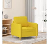 Ziaphsol Fauteuil jaune clair 60 cm en tissu, design moderne, structure en métal, fauteuil rembourré confortable pour salon, chambre à coucher, coin lecture, capacité de charge maximale 110 kg