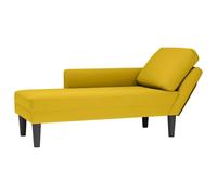 Ziaphsol Fauteuil Long en Velours Jaune avec Coussin Lombaire et accoudoir Droit, siège Relaxant inclinable, idéal pour Salon, Chambre, terrasse ou Jardin, Confort et Style pour Moments de détente
