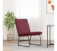 Ziaphsol Fauteuil lounge bordeaux 52 x 75 x 76 cm en tissu, fauteuil rembourré confortable pour salon, chambre à coucher, fauteuil de relaxation confortable pour une assise détendue
