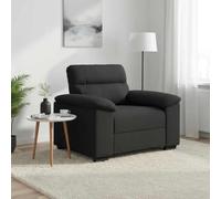 Ziaphsol Fauteuil Noir 100x81x84 cm Tissu Polyester Robuste, canapé modulable pour Salon, Bureau ou Chambre, Design scandinave Moderne, Confortable, déhoussable, idéal pour détente et Lecture