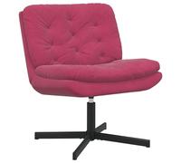 Ziaphsol Fauteuil pivotant en velours, bordeaux, 63 x 75 x 76 cm, fonction pivotante à 360°, dossier rembourré, cadre en métal revêtu par pulvérisation, pour salon et bureau