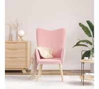 Ziaphsol Fauteuil Rose 62 x 67 x 95,5 cm Tissu Sherpa Confortable pour Salon Bureau Chambre Design Élégant et Durable