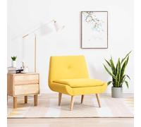 Ziaphsol Fauteuil sans accoudoirs Jaune en Tissu rembourré pour Salon Chambre Bureau, Design Ergonomique, Facile à Assembler, idéal pour Lecture, détente, canapé, Fauteuil, Chaise, Fauteuil Relax