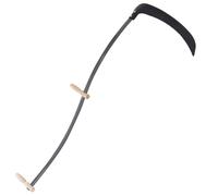 Ziaphsol Faux courbée de 145 cm avec Pierre d’affûtage en Acier Durable, Manche en Bois, idéale pour l’Entretien du Jardin, la Coupe d’Herbe, débroussaillage et Finition des Contours