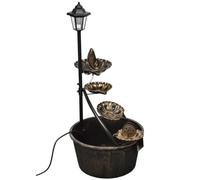 Ziaphsol Fontaine à LED en Style Vintage pour intérieur avec Pompe intégrée, décoration en résine et Acier, Effet Lumineux spectaculaire, Dimensions 52x41,5x91 cm, idéale pour Ambiance Relaxation