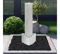 Ziaphsol Fontaine de Jardin en Acier Inoxydable argenté avec Cascade Triangulaire LED 37,7x32,6x110 cm pour extérieur ou intérieur, décoration Zen et Relaxation, Pompe Incluse
